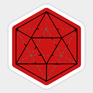 Rough d20 Sticker